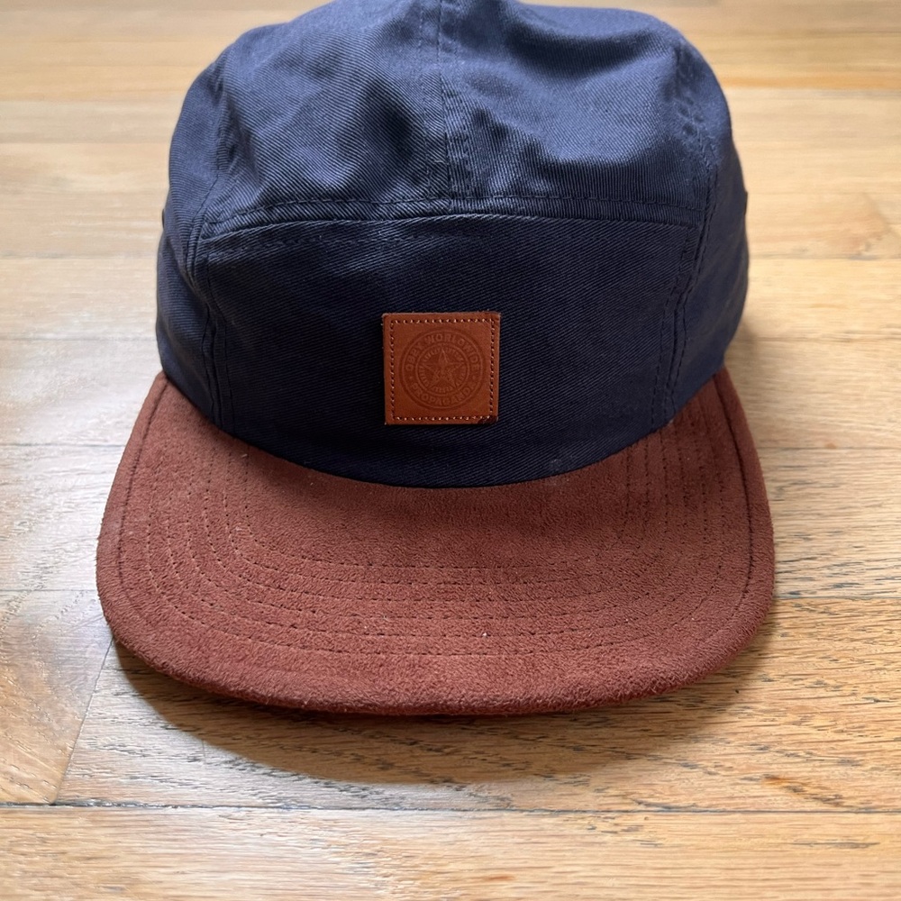 Obey Navy Cap with Brown Brim